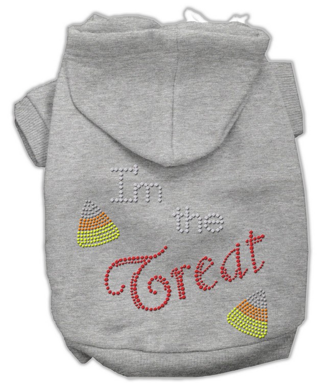 I'm the Treat Rhinestone Hoodies Grey XS